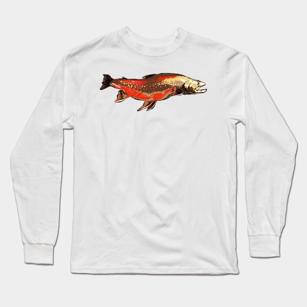 Arctic Char Fish Long Sleeve T-Shirt by Worldengine